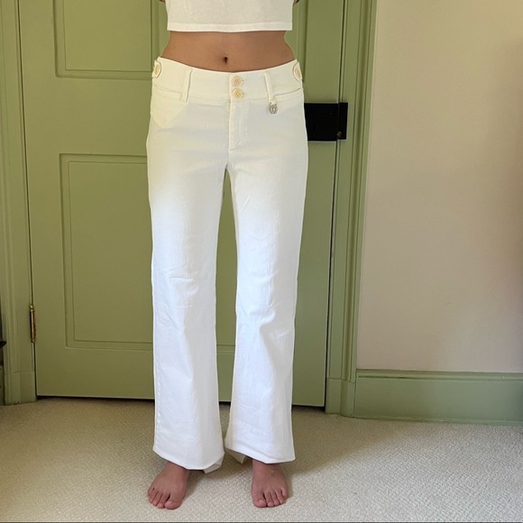 Weekend Max Mara white cotton summer pants trouser jean  Fits US size 4-6 - Picture 1 of 9